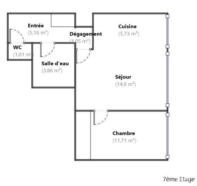 Appartement F2 &agrave; vendre - 2 pi&egrave;ces - 44 m2 - Paris - 75013 - ILE-DE-FRANCE