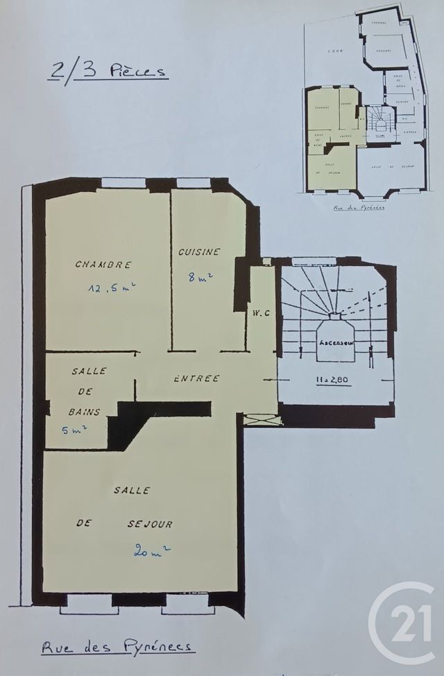 Appartement F2 &agrave; vendre - 2 pi&egrave;ces - 51,06 m2 - Paris - 75020 - ILE-DE-FRANCE